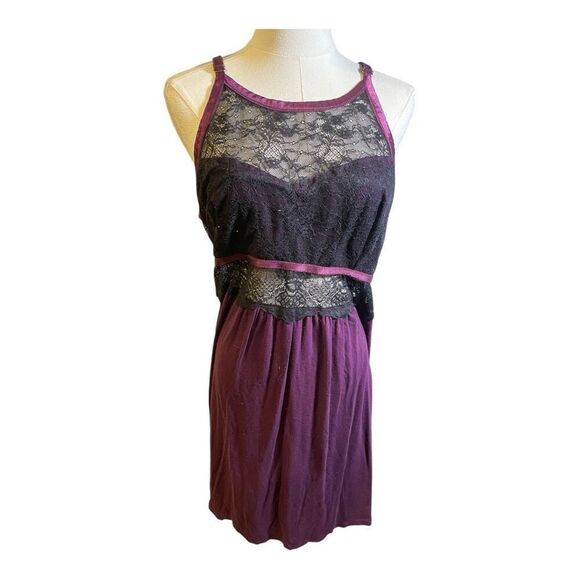 Soma Purple Lace Nightgown Loungewear Sexy Size Extra Large EUC - Picture 1 of 6